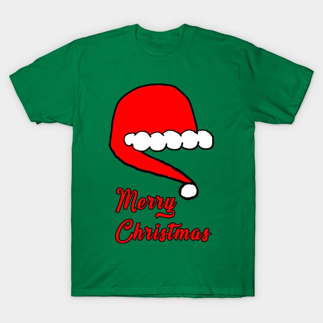 Merry Christmas Santa Cap T-Shirt by Eric03091978